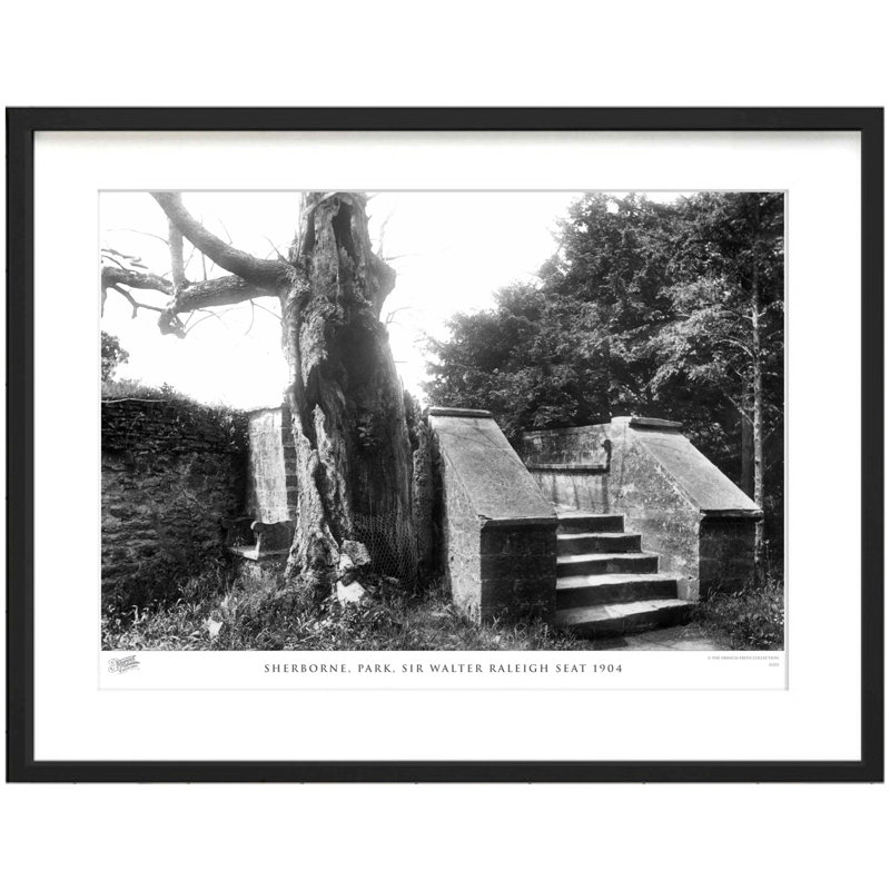 Sherborne, Park, Sir Walter Raleigh Seat 1904 by Francis Frith - Single Picture Frame Print, 60cm H x 80cm W x 2.3cm D