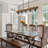 43"  5-Light Wooden Bar Chandelier Linear Kitchen Pendant