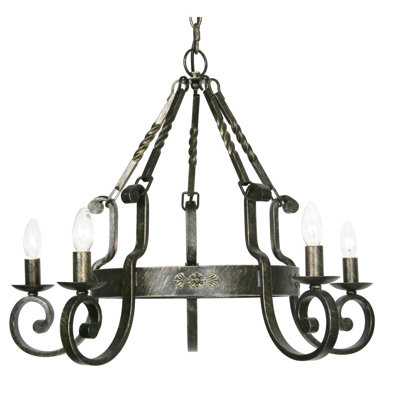 Carlisle 5 - Light Candle Style Chandelier