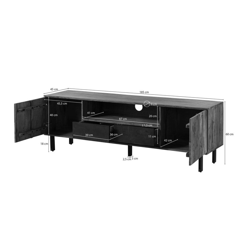 LICHTENBERG Unfinished TV Stand, 185cm
