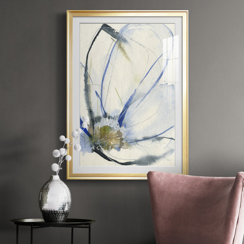 Cobalt & Paynes Petals II - reproduction de cadre photo, H 30,5 po x l 22,5 po x P 1 po, Or