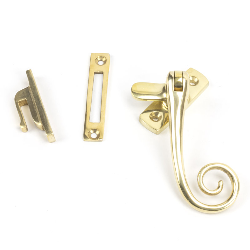 Monkeytail Fastener Door Accessory, Polished Brass