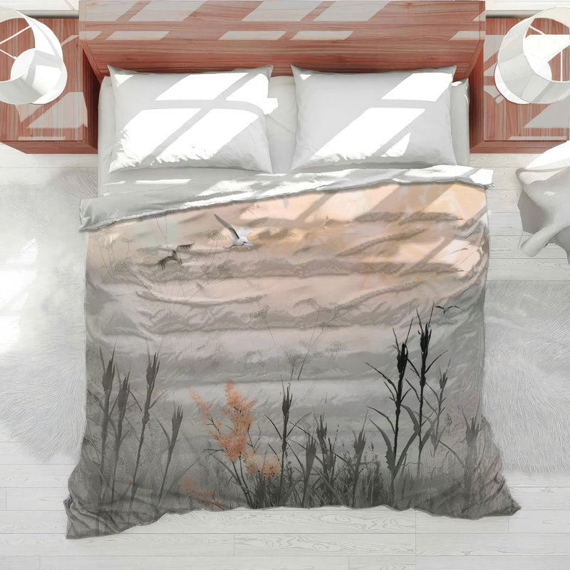 Foggy Landscape Nature Cotton Blend Comforter, Twin Comforter