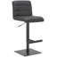 Hether Swivel Upholstered and Faux Leather Adjustable Height Bar Stool with Steel Frame-883036471