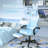Soontrans Gaming Chair with Footrest High Back Office Chair with Headrest&Massage Lumbar Support Swivel Ergonomic Gaming Chair for Adults, Light Blue-443887838