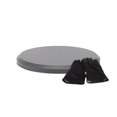 Couvre-table en métal gris et gants 21,1 pouces Tiki® Brand