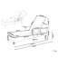 192cm Long Reclining Single Chaise with Cushions
