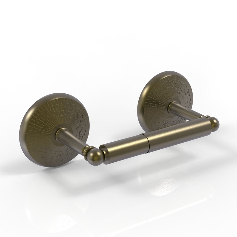 Tilney Wall Mounted Toilet Paper Holder, Antique Brass