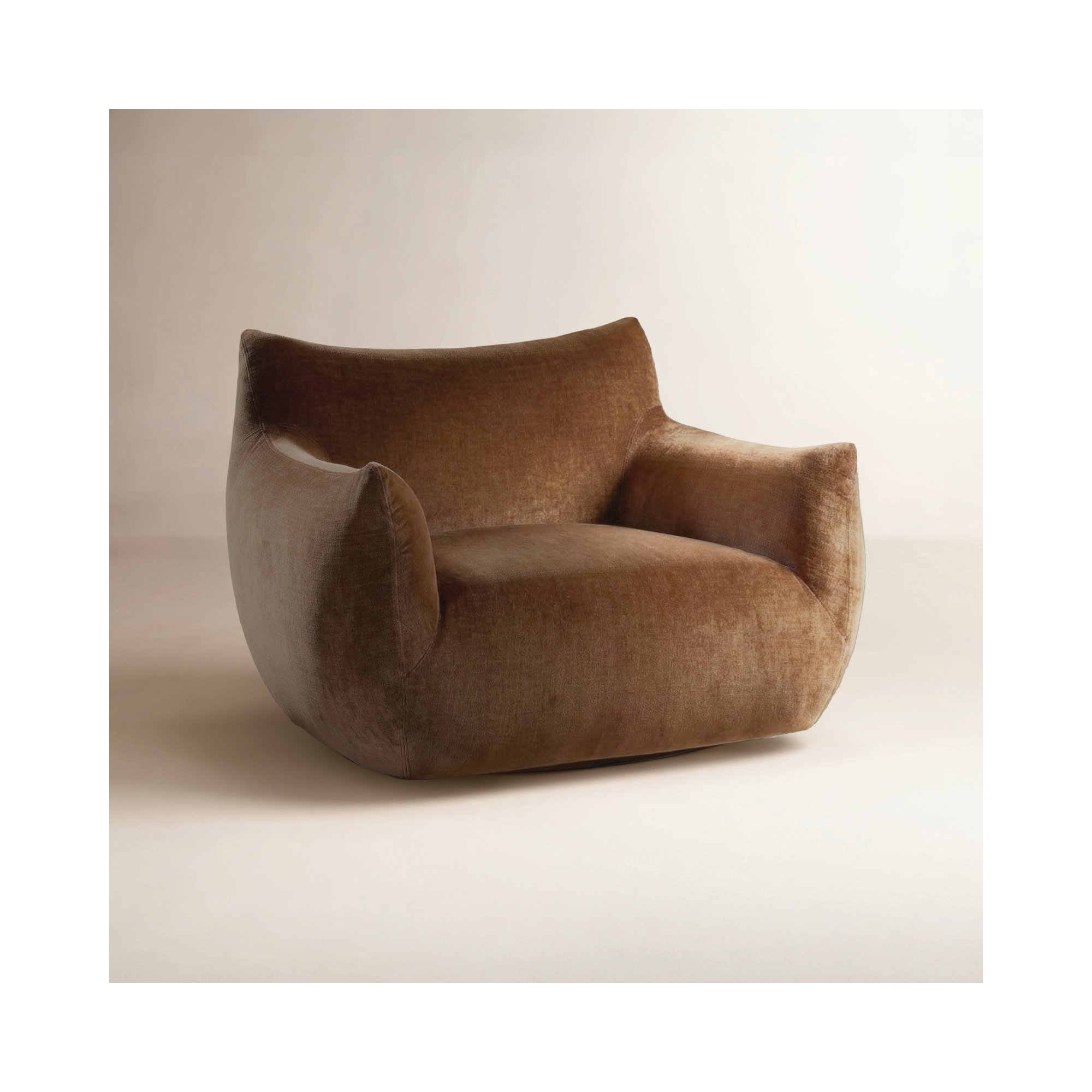 Nowthen Upholstered Swivel Armchair, Altair Sienna Chenille