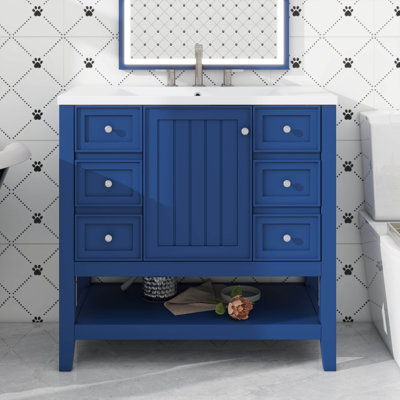 Ensemble de meuble-lavabo 36 po avec une armoire et trois tiroirs