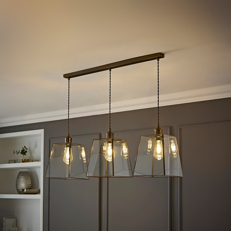 Alexeah 3 - Light Brushed Brass Pendant
