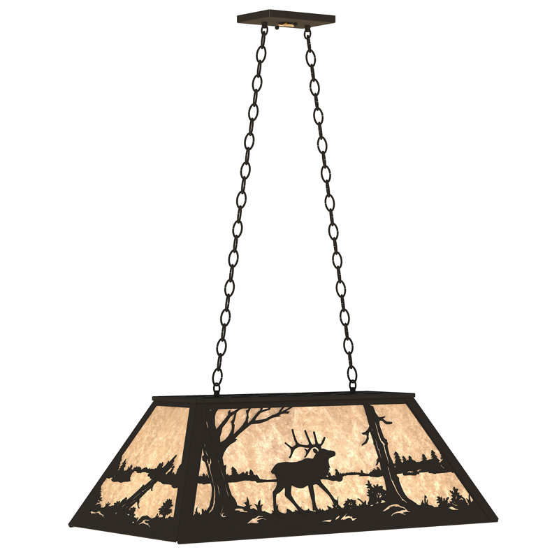 6 - Light Pendant, Silver, Textured Black, Mica
