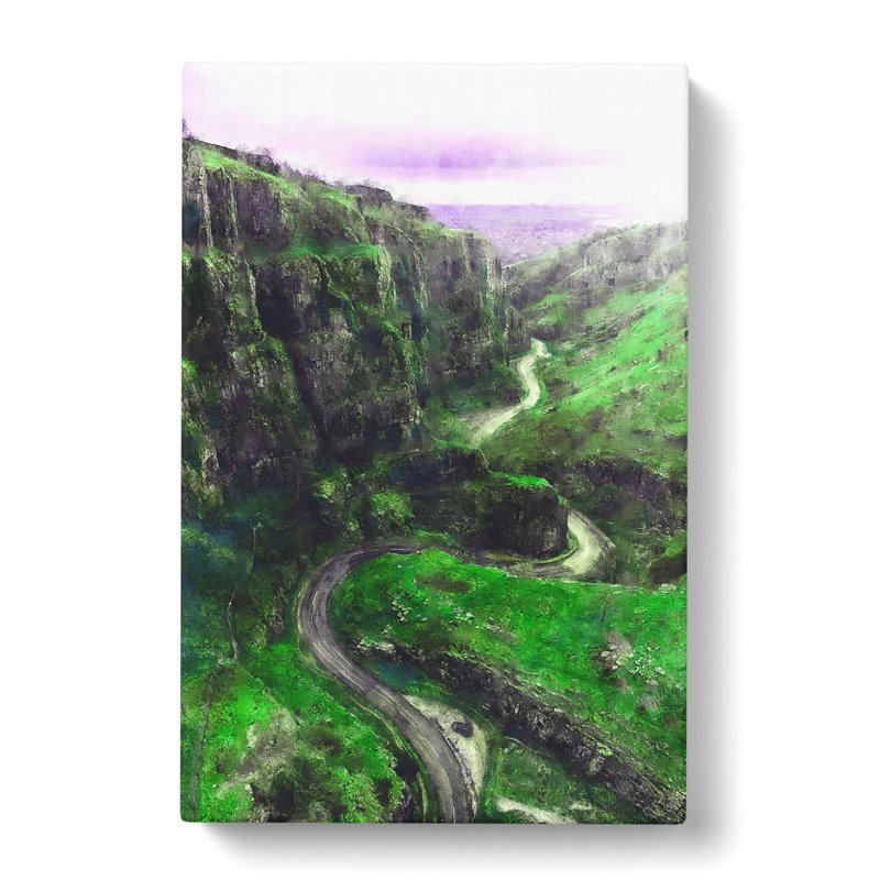 Cheddar Gorge In Somerset - Wrapped Canvas Print, 50cm H x 35cm W x 3cm D