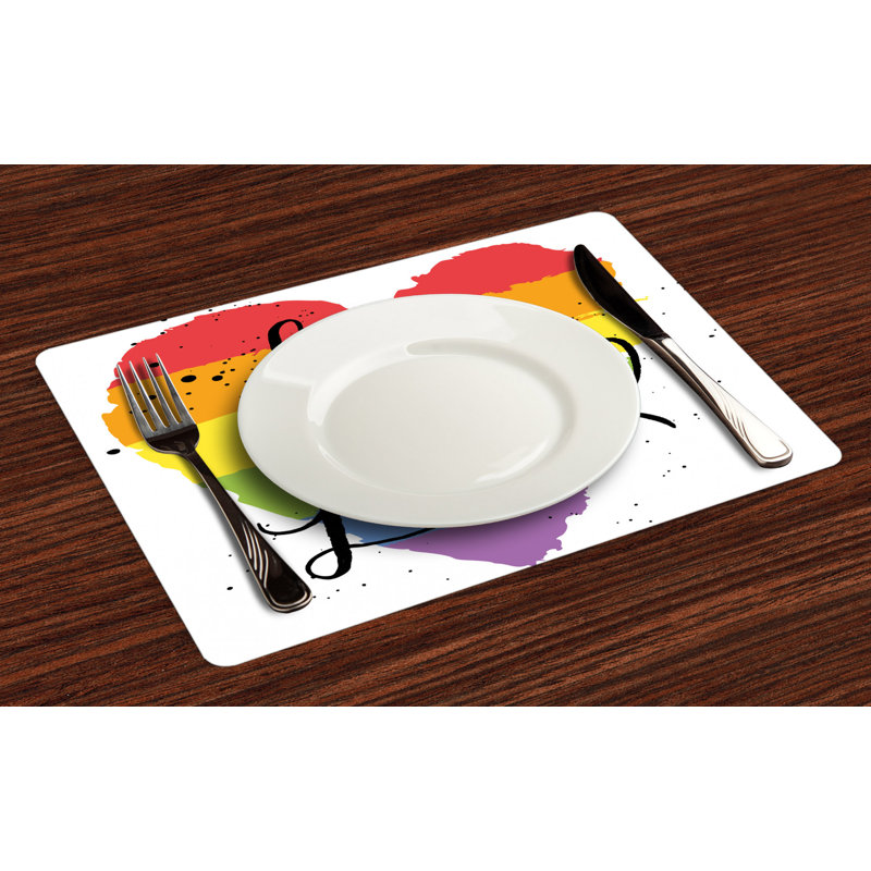 Shoshoni Pride Love Is Love Art LGBT Placemat