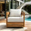 Fauteuil club d'extérieur pivotant en bois-503744709