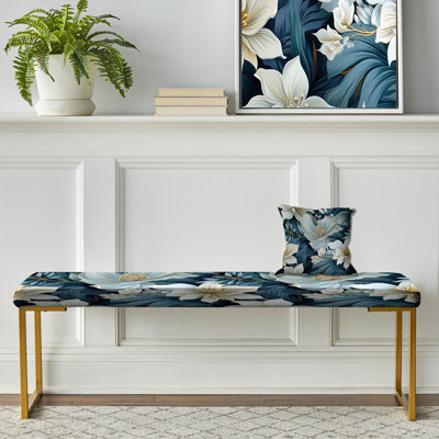 Banc rembourré or