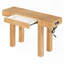 Console rustique en bois minimaliste avec tiroir caché et prise de courant latérale-795878948