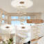 Lustre moderne à DEL avec anneaux à haut plafond-730542314-730542319