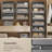 Set Of 2 Foldable Hanging Closet Organizers, 6-Tier Fabric Storage Shelf, Metal Hooks And Bamboo Inserts