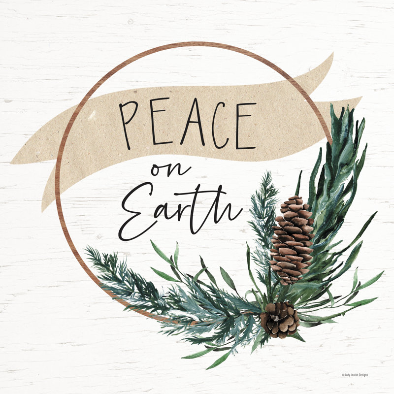 Peace on Earth - Reproduction sur toile tendue, H 30 po x l 30 po