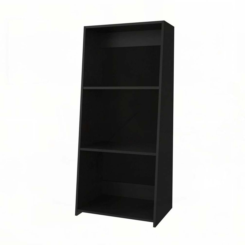 Bibliothèque noire avec trois tablettes, Noir