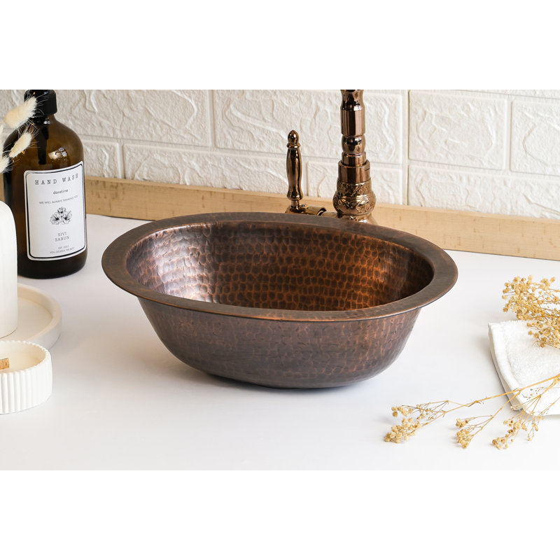ALFIQ 469.9mm L x 469.9mm W Copper Circular Sink