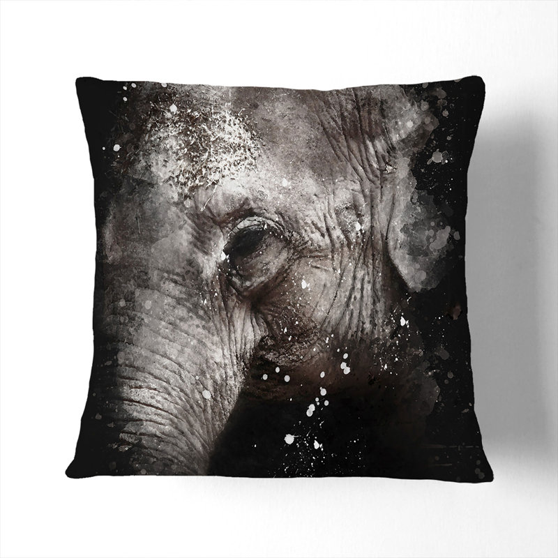 Elephant Vol.3 Paint Splash Scatter Cushion, 55cm H x 55cm W x 20cm D