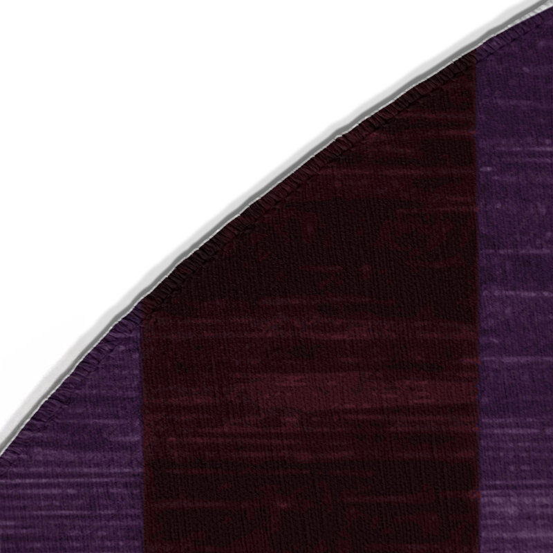 Tapis intérieur / extérieur mauve à carreaux, Rond 5 pi