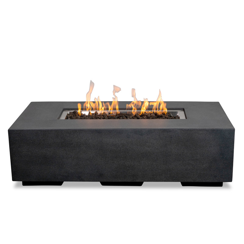 Foyer rectangulaire au gaz naturel, Gris foncé