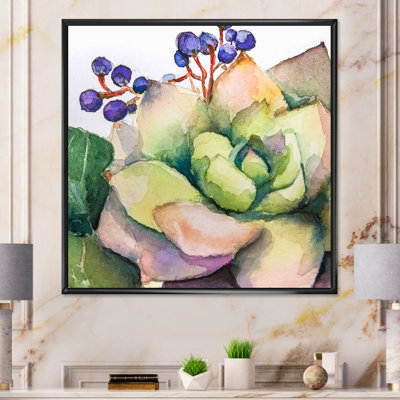 Peinture de fleurs succulentes III - sur