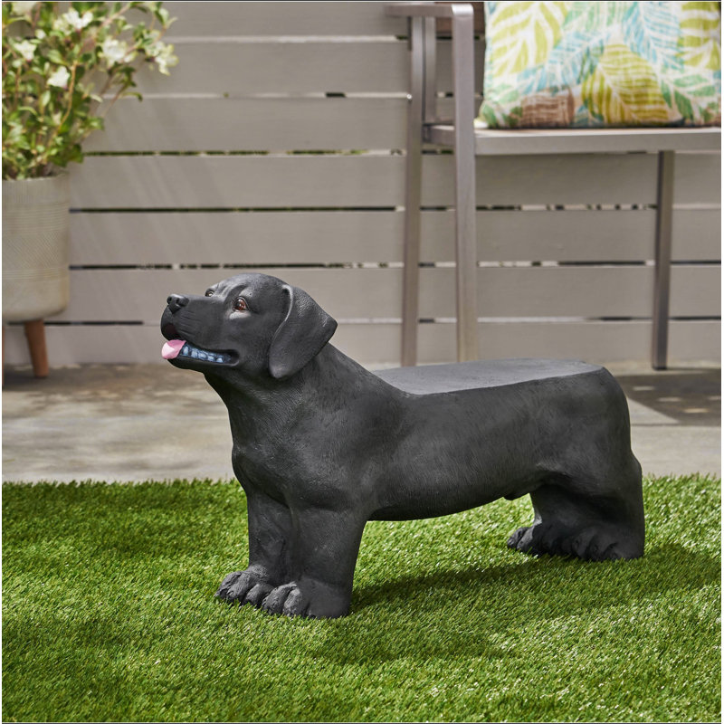 Banc d'extérieur MGO DOG Bench, aucun assemblage requis, Noir