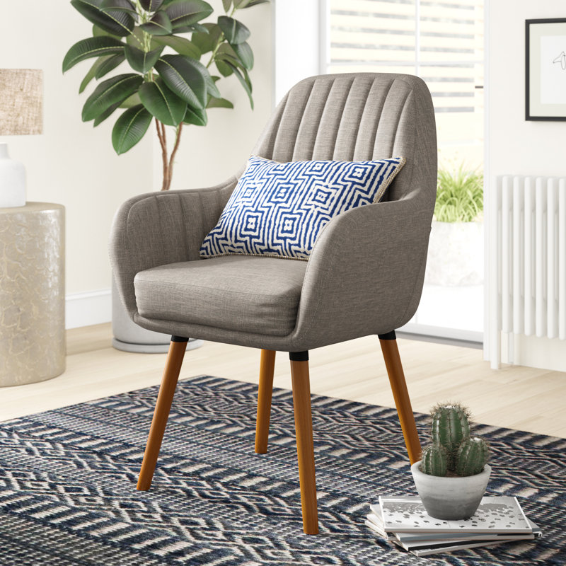 Tamla Contemporary Fabric Accent Chair, Blue