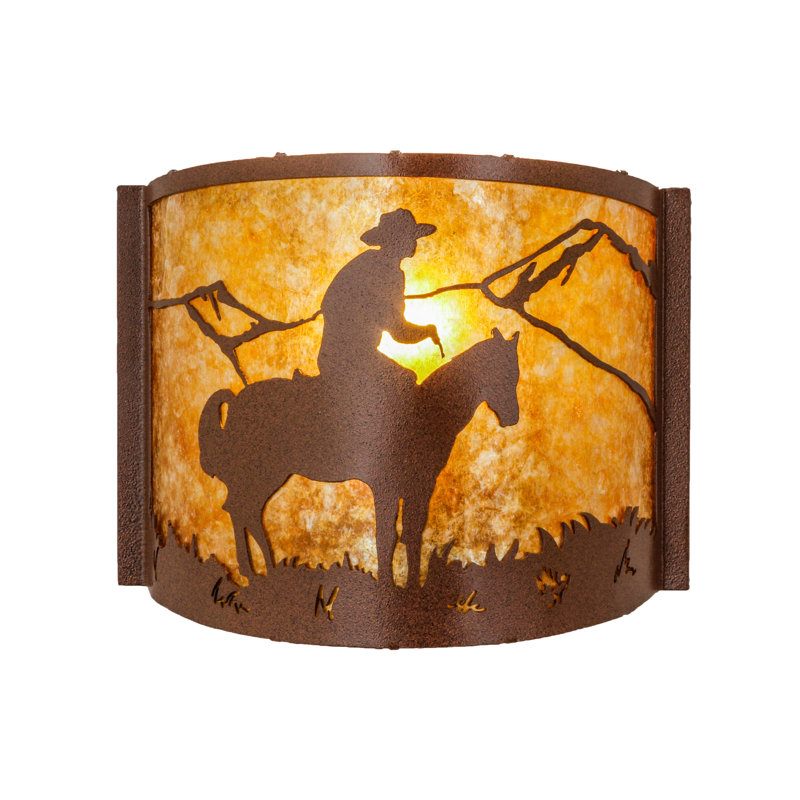 Applique murale encastrée 1 lumière Cowboy, Rouille
