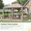 Pavillon de jardin en acier 10 x 13 pi, pour utilisation dans le jardin avec parois latérales amovibles (kaki)-123219057