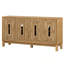 Buffet avec rangement, console télé avec design ajouré sculpté, armoire de rangement avec 4 portes et tablettes réglables-133038215