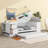 Daybed with Storage Arms,Trundle and Charging Station-896657461