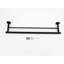 Porte-serviettes mural noir mat - Acier inoxydable, pratique pour une utilisation quotidienne-2015420376