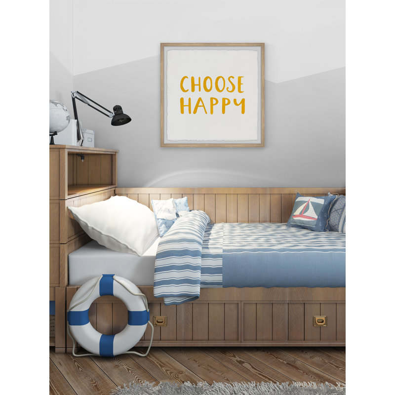 Choose Happy II by Marmont Hill - Single Picture Frame Painting, 30cm H x 30cm W x 3.81cm D