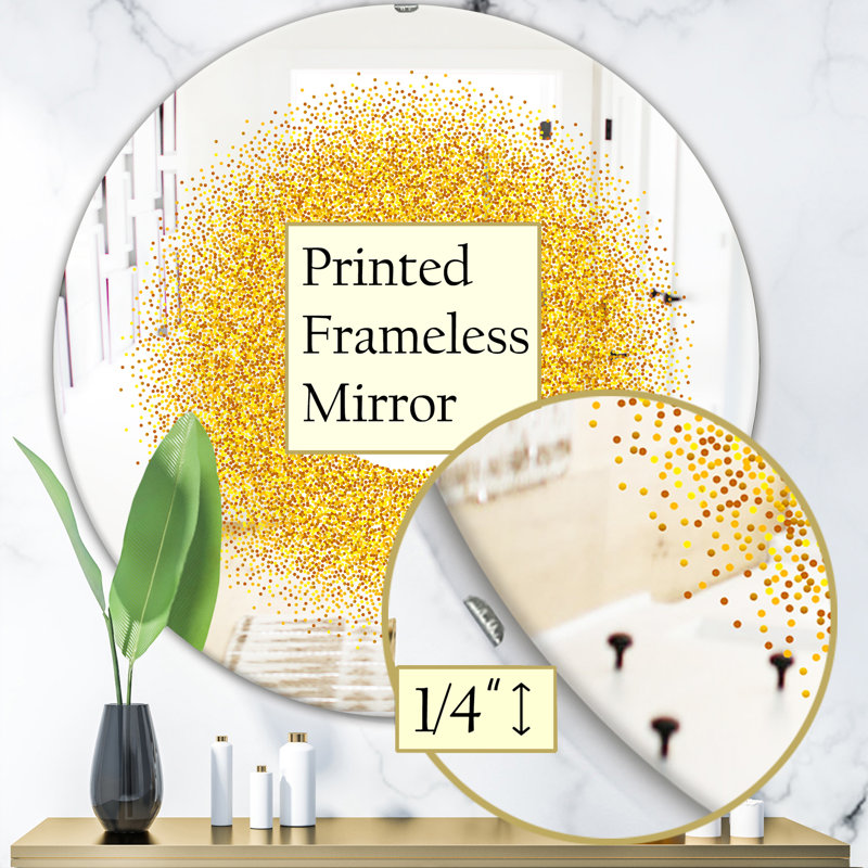 Miroir mural Luxury Glitter, H 23,6 po x l 23,6 po