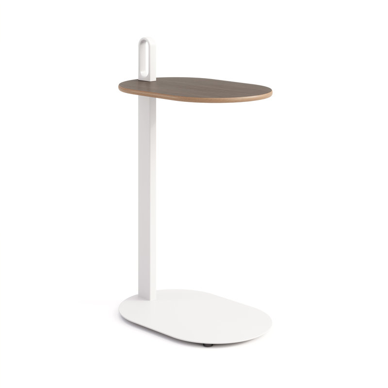 Alden Laptop Table, Dark Chestnut, Pure White