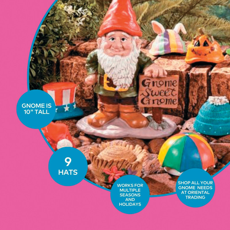 Gnome de jardin saisonnier 10 pièces