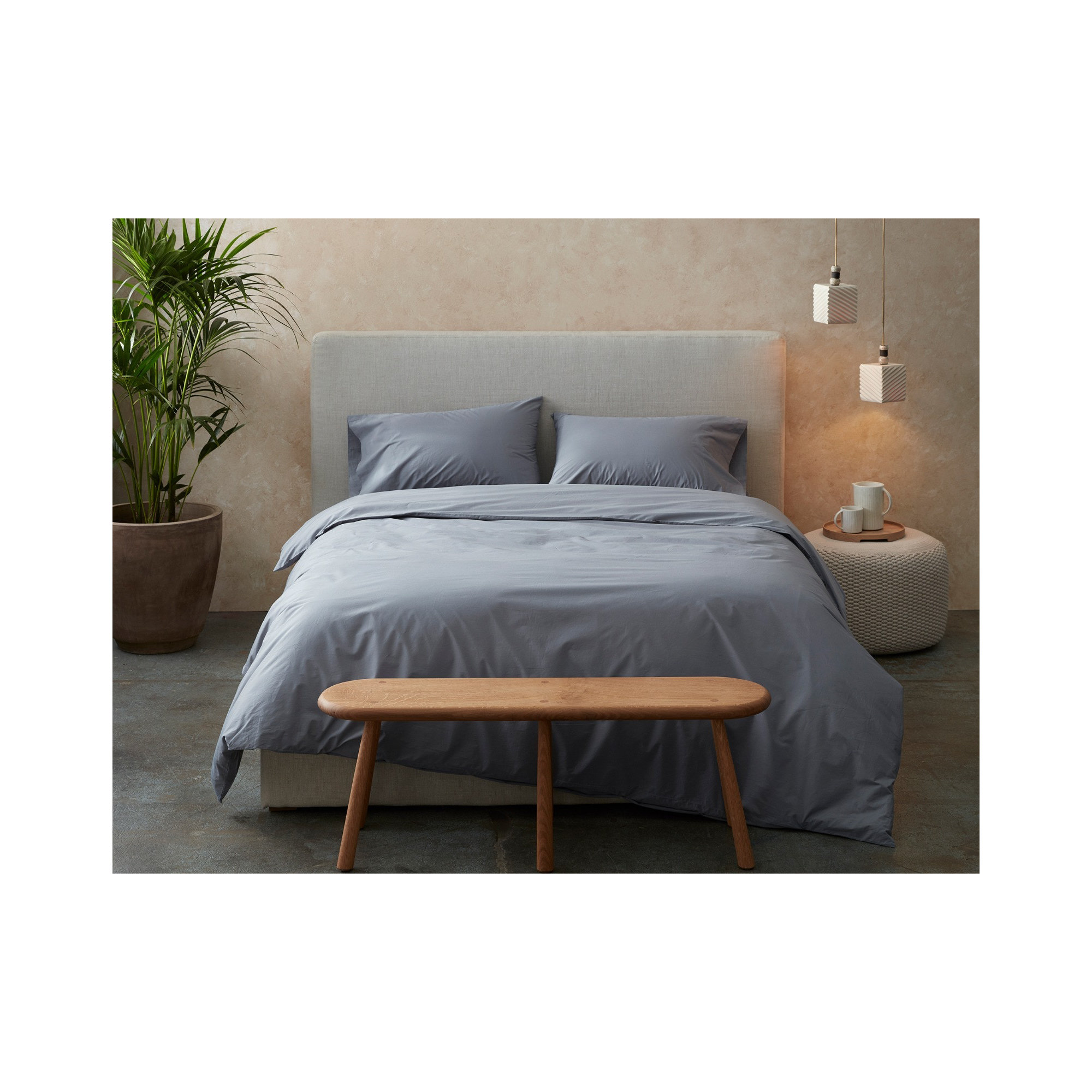 Percale Duvet Cover, Alpine White, Full/Queen Duvet Cover