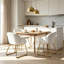 Flower Shape Tub Chair with Golden Metal Legs -1359078808