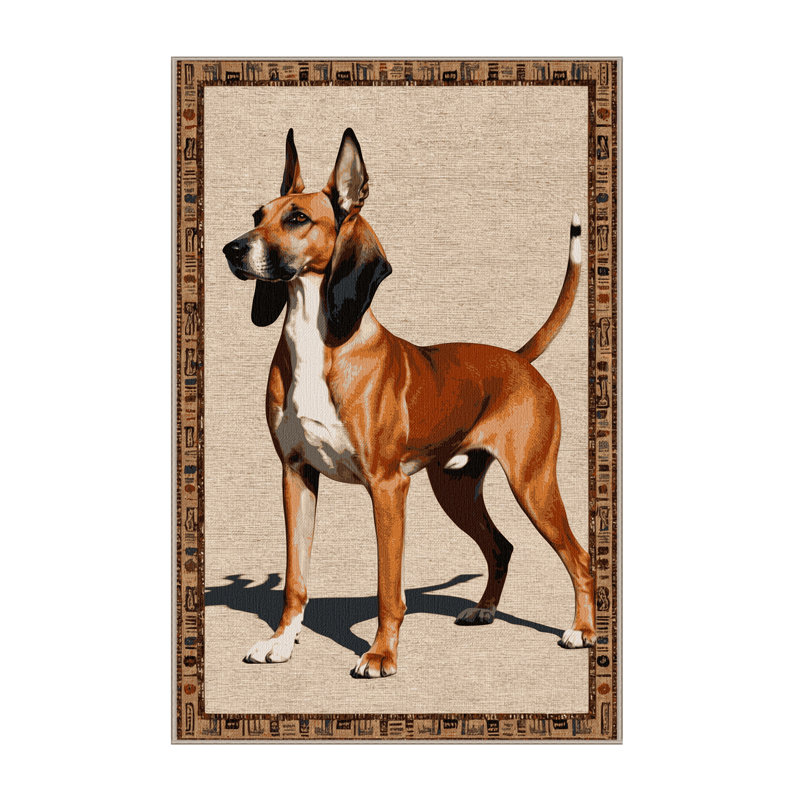 Tapis lavable pour chien Pharaoh Hound, Rectangulaire 3 pi x 5 pi