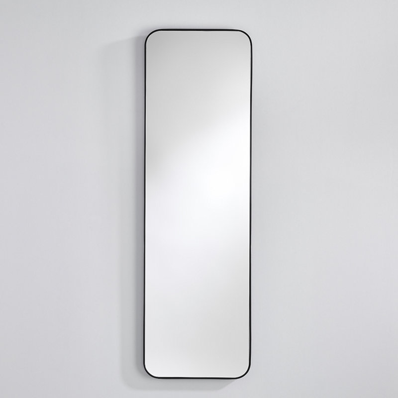 Bulla Metal Flat Wall Mirror, Black