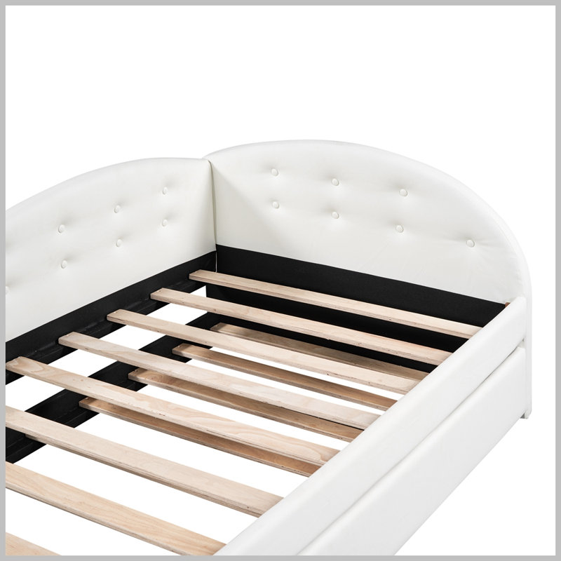 Rafail Upholstered Daybed, White, Twin