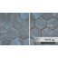 Carreau de mosaïque en porcelaine Hex 11-1 / 8 po x 12-5 / 8 po Cassis