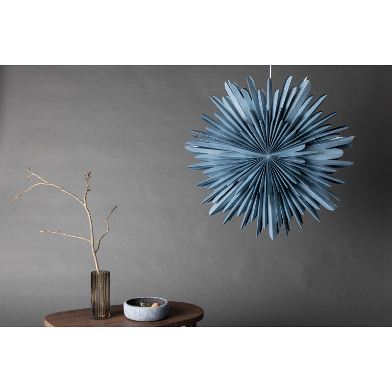 Brooklana 1 - Light Geometric Pendant, Grey/Blue, 80cm H x 80cm W x 80cm D