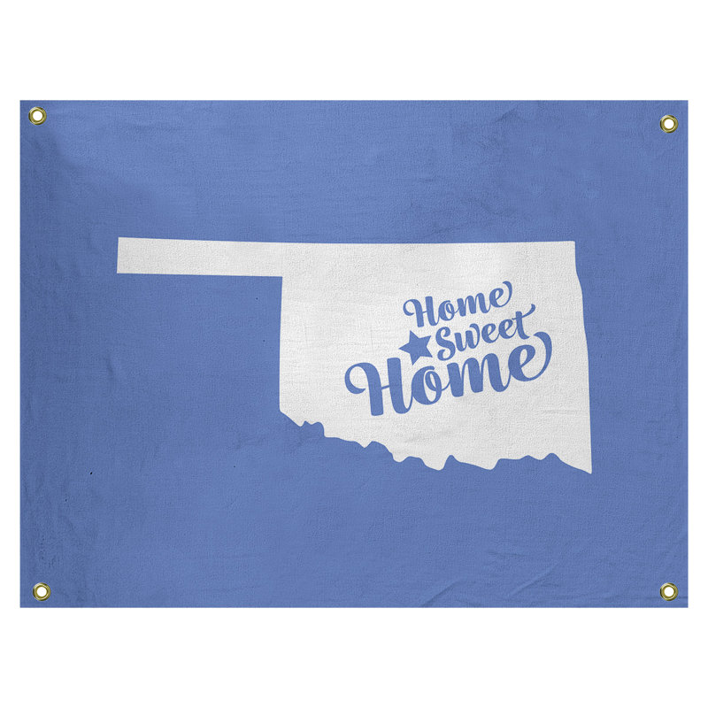 Tapisserie murale oklahoma de ville pour la maison, H 26 po x l 36 po, Bleu