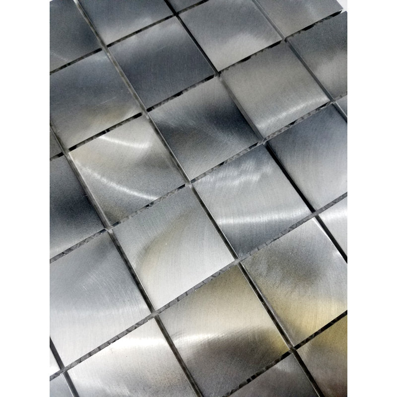 Carreau de mosaïque murale en métal brique lumineux 2 "x 2"